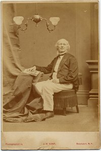 Horace Greeley (1811-72), americký politik a redaktor novin, foto JH Kent, Brockport, New York (foto alba) od American Photographer