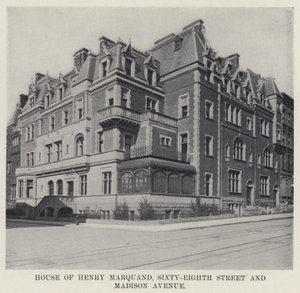 Dům Henryho Marquanda, Sixty-Eighth Street a Madison Avenue (černobílá fotografie) od American Photographer