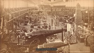 Krupps Guns, německá výstava, Mezinárodní výstava stého výročí, Philadelphia, 1876 (stříbrný potisk) od American Photographer