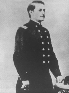 Major Marcus A. Reno ze 7. americké kavalérie (černobílá fotografie) od American Photographer