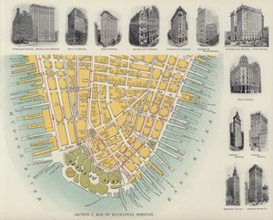Mapa Manhattanu (čb fotografie) od American Photographer