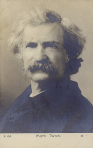 Mark Twain (1835-1910), americký spisovatel (čb fotografie) od American Photographer