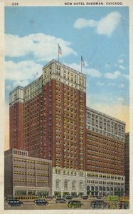 Nový hotel Sherman, Chicago, Illinois, USA (barevné foto) od American Photographer