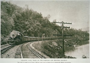 Norfolk & Western Railway, cca 1925 (č/b foto) od American Photographer