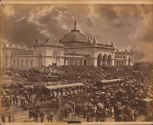 Den otevření, "The Orators", Mezinárodní výstava stého výročí 1876, Philadelphia od American Photographer