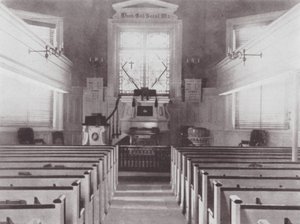 Filadelfie: Interiér kostela Old Swedes