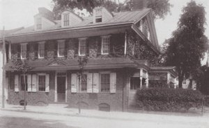 Filadelfie: (čb fotografie): místo, kde se nachází dům zakladatele Germantownu (čb fotografie) od American Photographer