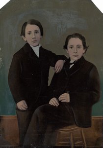 Portrét dvou chlapců,c. 1870 (foto) od American Photographer