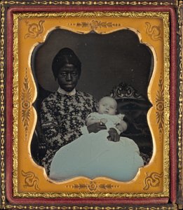 Portrét ženy s dítětem, 1853 (fotografie) od American Photographer