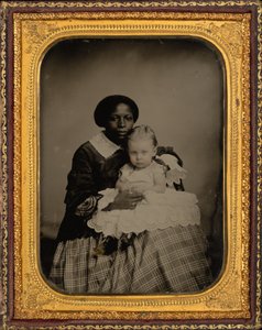 Portrét ženy s dítětem,c. 1860 (foto) od American Photographer