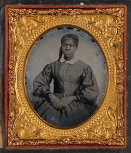 Portrét ženy, c. 1860 (foto) od American Photographer
