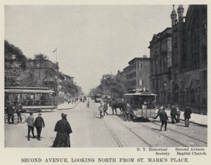 Druhá Avenue, při pohledu na sever od St Mark
