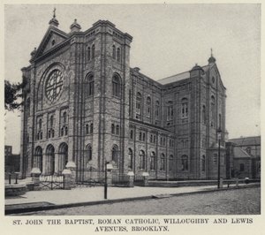 St John the Baptist, římský katolík Willoughby a Lewis Avenues, Brooklyn (černobílá fotografie) od American Photographer
