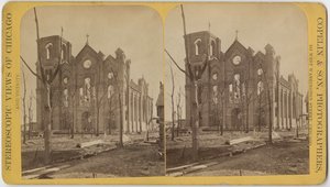 Kostel sv. Michaela po požáru v Chicagu v roce 1871 od American Photographer