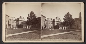Stereoskopické pohledy na komunitu Oneida, kolem roku 1870 (černobílá fotografie) od American Photographer