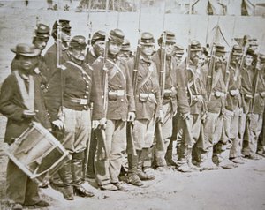 Šestý Maine Infantry Regt. Union Army, na přehlídce po bitvě u Fredericksburgu od American Photographer