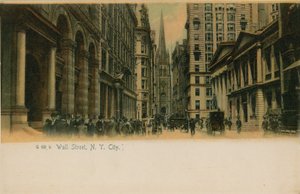 Wall Street, New York City. Pohlednice odeslána v roce 1913. od American Photographer