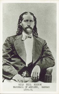 Divoký Bill Hickok, pistolník, gambler a zákonodárce amerického západu (černobílé foto) od American Photographer