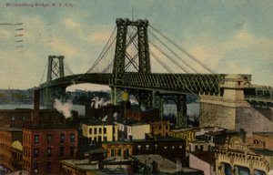 Williamsburg Bridge, New York, USA (kolorovaná fotografie) od American Photographer