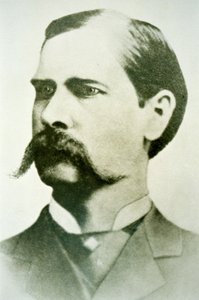 Wyatt Earp (1848-1929) kolem roku 1886 (černobílá fotografie) od American Photographer