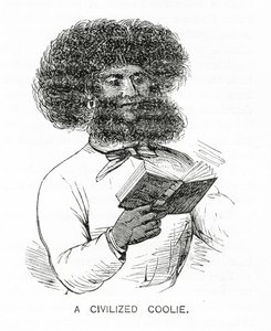 Civilized Coolie, ilustrace z Appletons Journal, 4. května 1872 od American School