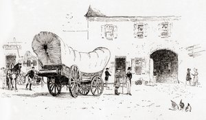 Conestoga wagon in the Bull