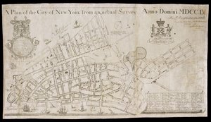 Plán města New York ze skutečného průzkumu od American School