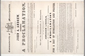 Provolání ke dni ponížení a modlitby, 28. července 1864 od American School