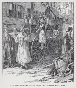 Gang činžovního domu Alley, kandidáti na zločin (litho) od American School