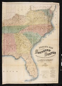 Mapa jižních států Severní Ameriky od American School