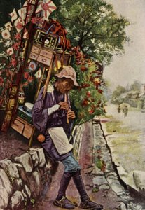 Japonský prodavač hraček (barva litho) od American School