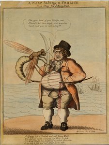 Vosa se dovádí, 1813 (ručně kolorovaný lept) od American School