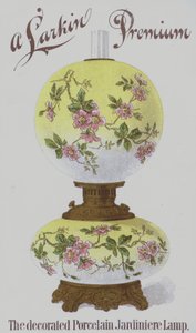 Reklama na Larkin Premium decorated porcelain jardiniere lamps (chromolitho) od American School