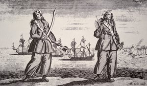 Anne Bonny a Mary Read (rytina) od American School