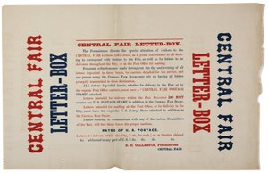 Oznámení pro Central Fair Poštovní schránky, c.1864 od American School