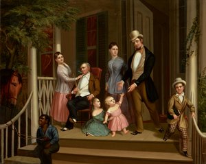 Ashe-Moses Family Group, kolem 1845 (olej na plátně) od American School