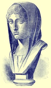 Aspasia, ilustrace z Dějiny Řecka od Victora Duruye, publikoval 1890 (digitálně vylepšený obrázek) od American School