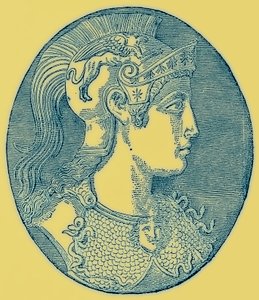 Athene, ilustrace z Dějiny Řecka od Victora Duruye, publikoval 1890 (digitálně vylepšený obrázek) od American School