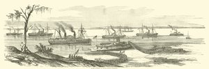 Banks přistává v Baton Rouge, Louisiana, březen 1863 od American School