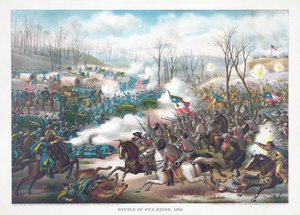 Battle of Pea Ridge, Arkansas, hospoda. Kurz & Allison, 1889 od American School