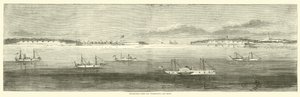Blokující flotila u Wilmingtonu, Old Inlet, říjen 1864 od American School