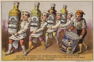 Chlapci nesoucí produkty od John Moir and Son, Londýn od American School