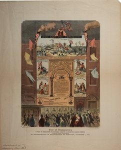 Broadside ohledně náboru Afroameričanů a oslav emancipace v Marylandu, Ringwalt & Brown (fl. 1863-1865), kolem 1. listopadu 1864 (viz také GLC 696015, 696016 & 696017)