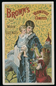 Brownin Vermifuge Comfits -kauppakortti od American School