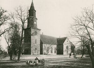 Brutonský farní kostel (hlubotisk) od American School