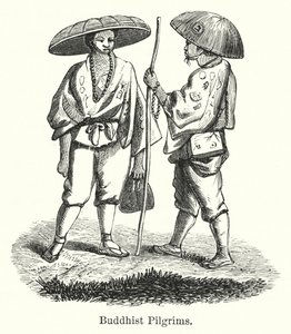 Buddhist Pilgrims (rytina) od American School