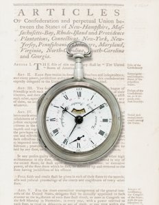 Kalendářní hodinky, cca 1780 (stříbrné pouzdro) od American School
