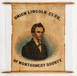 Banner kampaně pro Abraham Lincoln, Montgomery County od American School