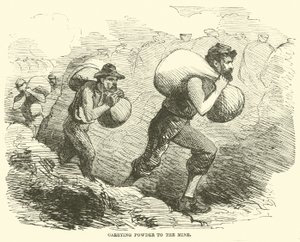 Nošení prachu do dolu, červenec 1864 od American School