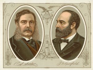 Chester A Arthur, James A Garfield (chromolitho) od American School